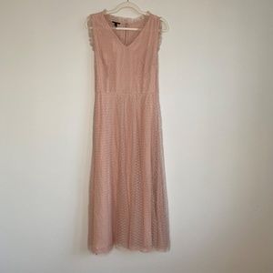 NWT Talbots Sleeveless Lace Midi Dress Peach